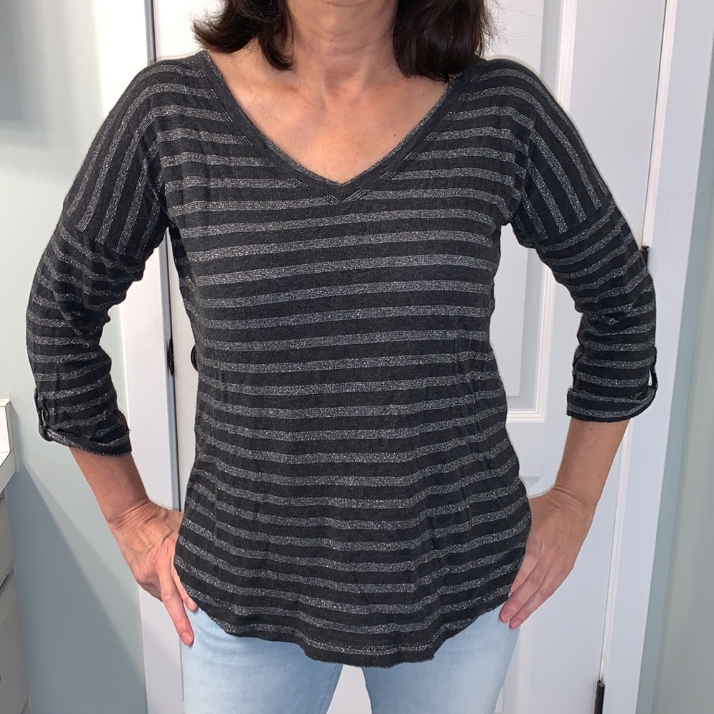 Banana Republic Sparkly Striped Top